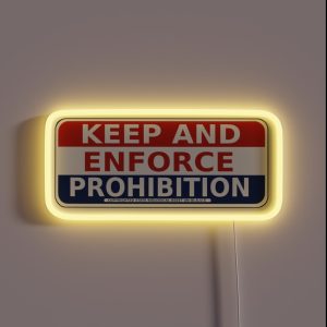 Keep And ENFORCE PROHIBITION RGB Neon Sign