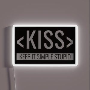 Keep It Simple Stupid KISS Principle RGB Neon Sign Keep It Simple Stupid KISS Principle RGB Neon Sign