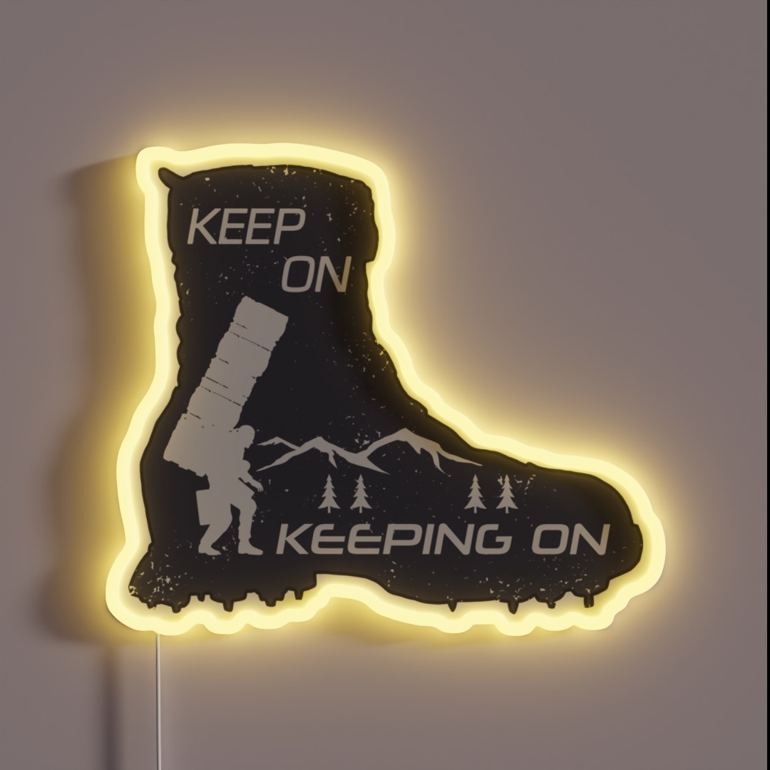 Keep On Keeping On Boot RGB Neon Sign Keep On Keeping On Boot RGB Neon Sign