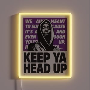 KEEP Y4 HE4D UP RGB Neon Sign