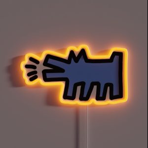 Keith Harring Dog RGB Neon Sign