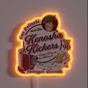 Kenosha Kickers The Polka King Of The Midwest RGB Neon Sign
