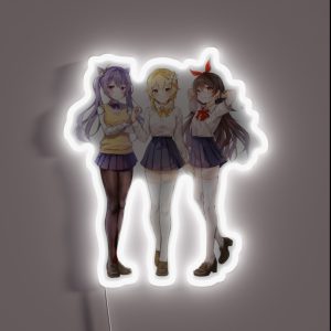 Keqing Lumine Amber School Unifrom Genshin Impact RGB Neon Sign Keqing Lumine Amber School Unifrom Genshin Impact RGB Neon Sign