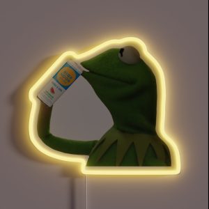 Kermit Drinking High Noon RGB Neon Sign