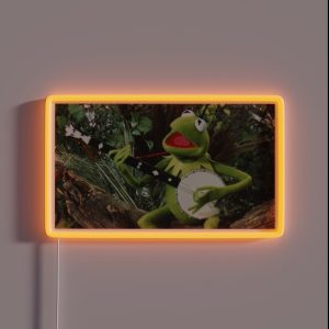 Kermit The Frog Banjo RGB Neon Sign