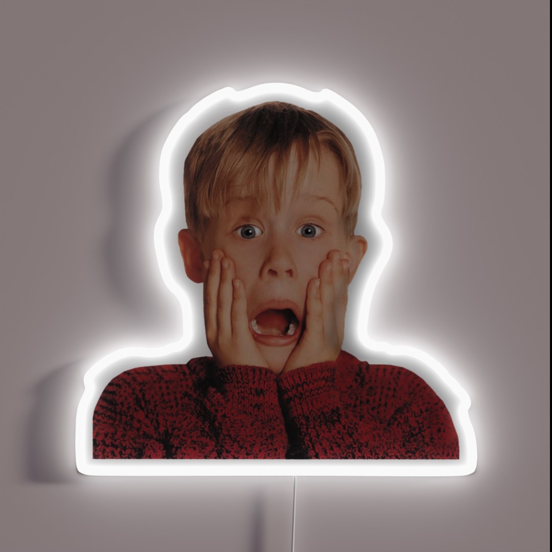 Kevin Mccalister Home Alone Movie RGB Neon Sign Kevin Mccalister Home Alone Movie RGB Neon Sign