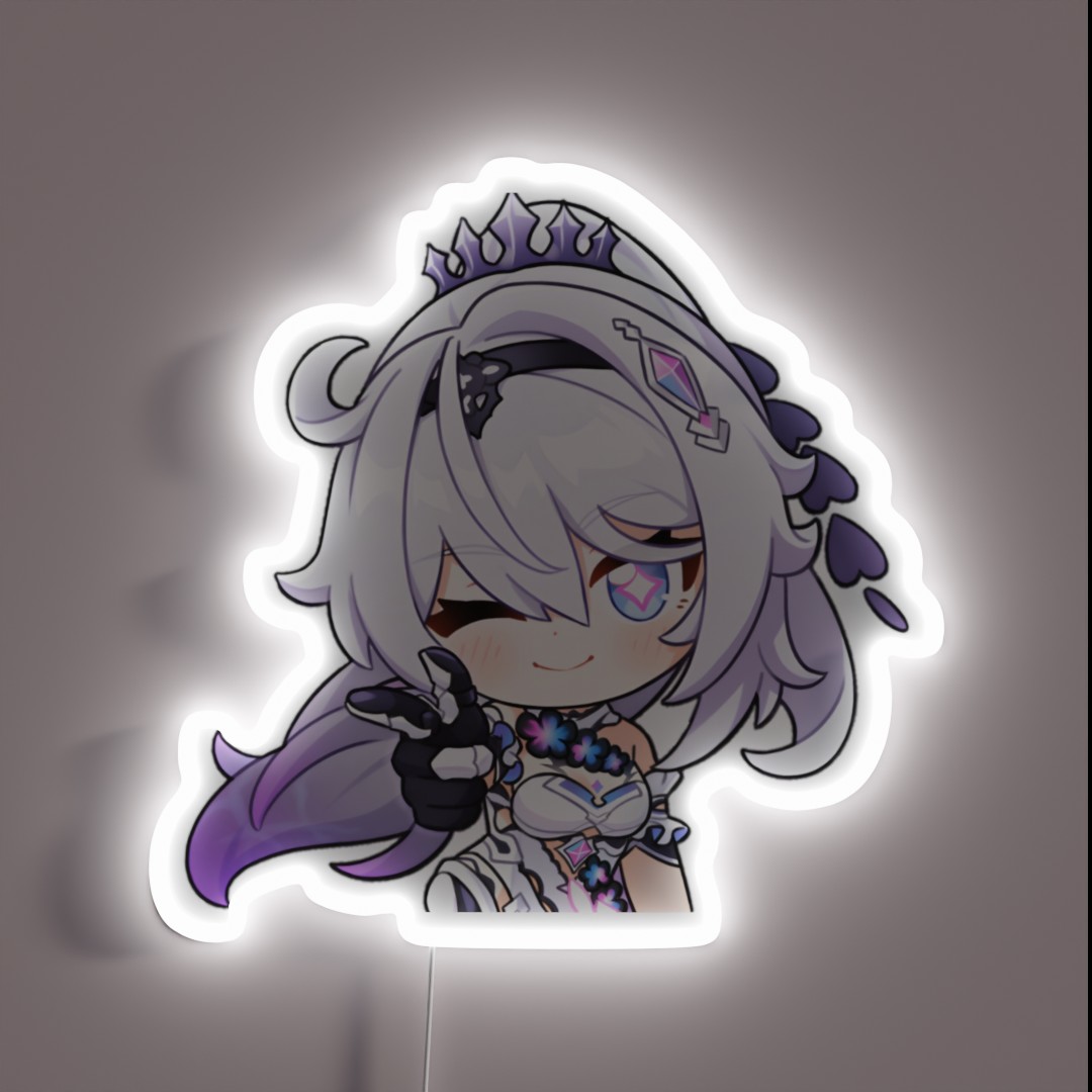 Kiana Kaslana Herrscher Of Finality Honkai RGB Neon Sign Kiana Kaslana Herrscher Of Finality Honkai RGB Neon Sign