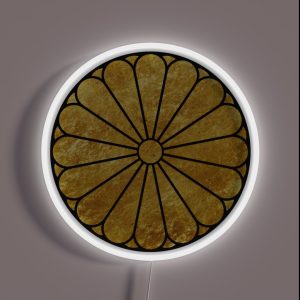 Kiku Chrysanthemum Mon Faux Gold RGB Neon Sign Kiku Chrysanthemum Mon Faux Gold RGB Neon Sign