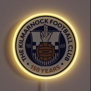 Kilmarnock 150th Anniversary Logo RGB Neon Sign