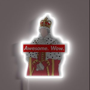 King George Awesome Wow RGB Neon Sign King George Awesome Wow RGB Neon Sign