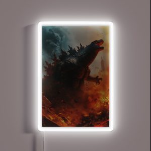 King Godzilla Painting RGB Neon Sign