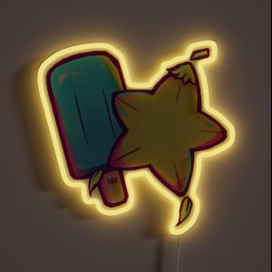 Kingdom Hearts Seasalt And Paopu Pattern RGB Neon Sign Kingdom Hearts Seasalt And Paopu Pattern RGB Neon Sign