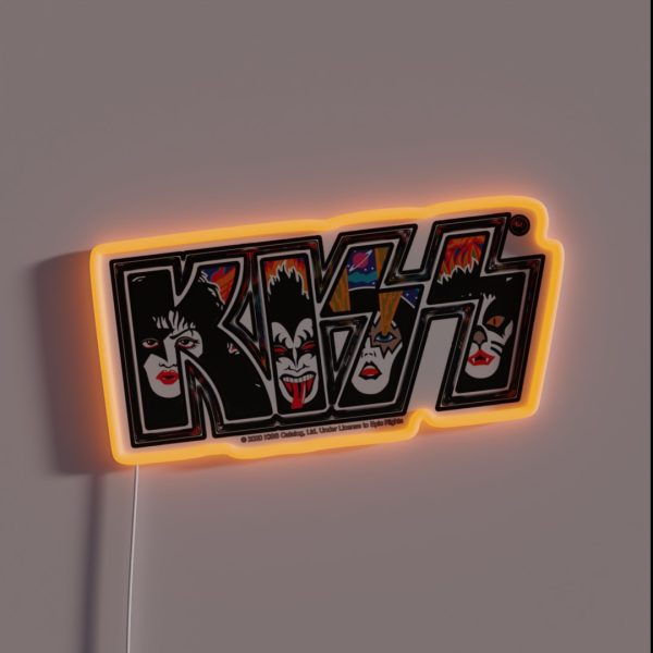 KISS Rock Music Band Rock And Roll Over Style RGB Neon Sign
