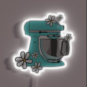 Kitchen Mixer With Flowers RGB Neon Sign Kitchen Mixer With Flowers RGB Neon Sign
