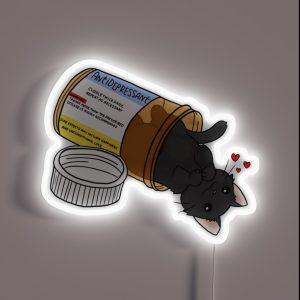 Kitty Antidepressant Love Medicine RGB Neon Sign