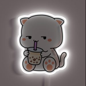 Kitty Loves Boba RGB Neon Sign Kitty Loves Boba RGB Neon Sign