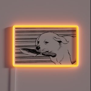 Knife Dog RGB Neon Sign