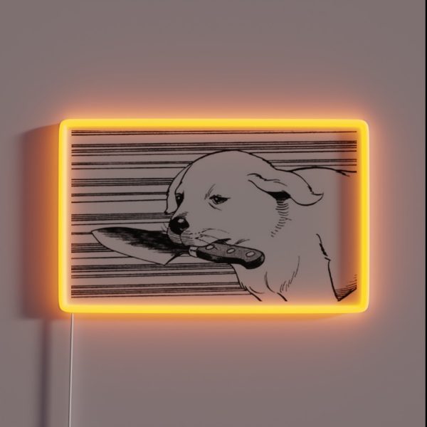 Knife Dog RGB Neon Sign