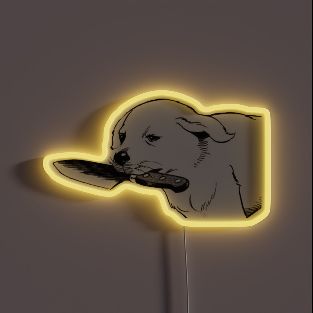 Knife Dog RGB Neon Sign Knife Dog RGB Neon Sign