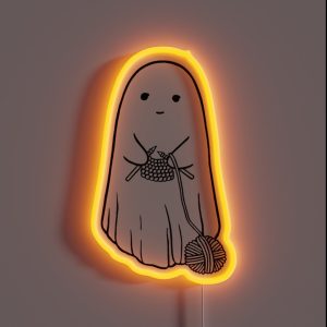 Knitting Ghost RGB Neon Sign