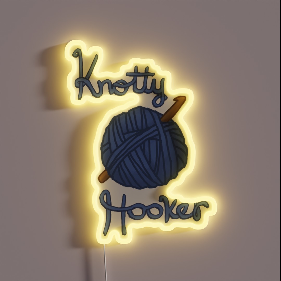 Knotty Hooker Crochet RGB Neon Sign Knotty Hooker Crochet RGB Neon Sign