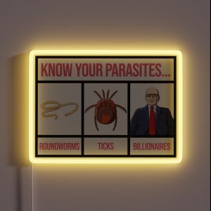 Know Your Parasites Anti Billionaire RGB Neon Sign