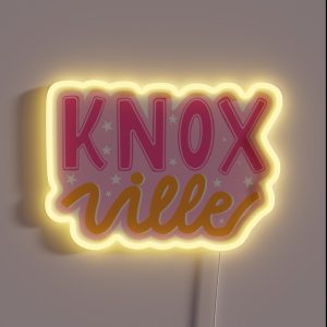 Knoxville Pink And Orange Stars RGB Neon Sign
