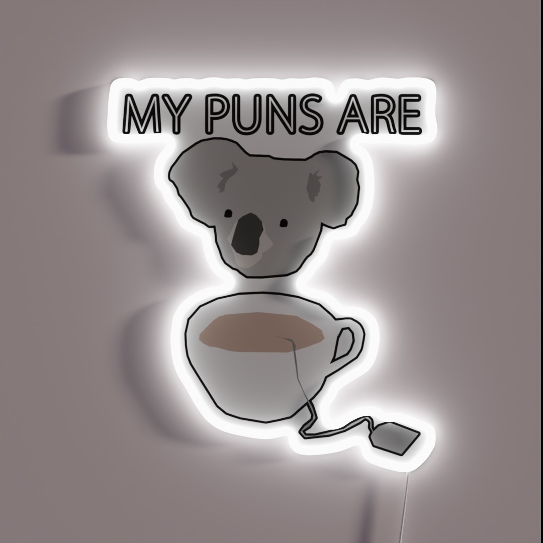 Koala Tea Puns RGB Neon Sign Koala Tea Puns RGB Neon Sign