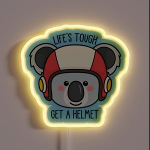 Koala With Helmet Message More Animals Available In My Shop RGB Neon Sign Koala With Helmet Message More Animals Available In My Shop RGB Neon Sign
