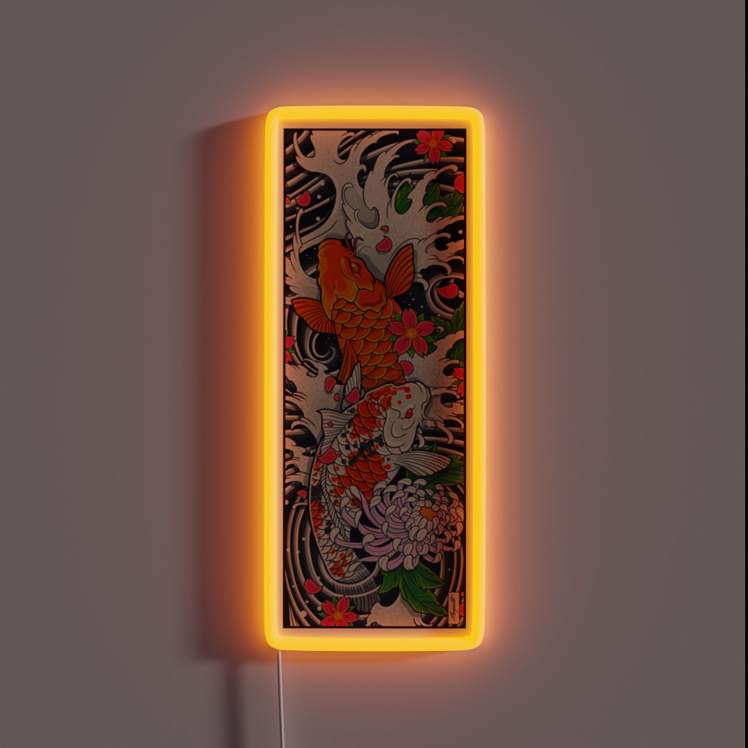 Koi Fish Pond RGB Neon Sign Koi Fish Pond RGB Neon Sign