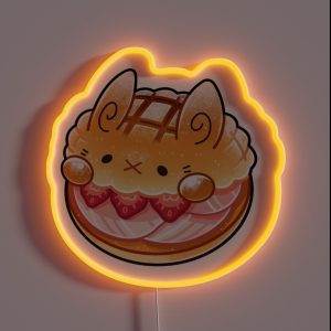 Konbini Bunny Melon Pan RGB Neon Sign