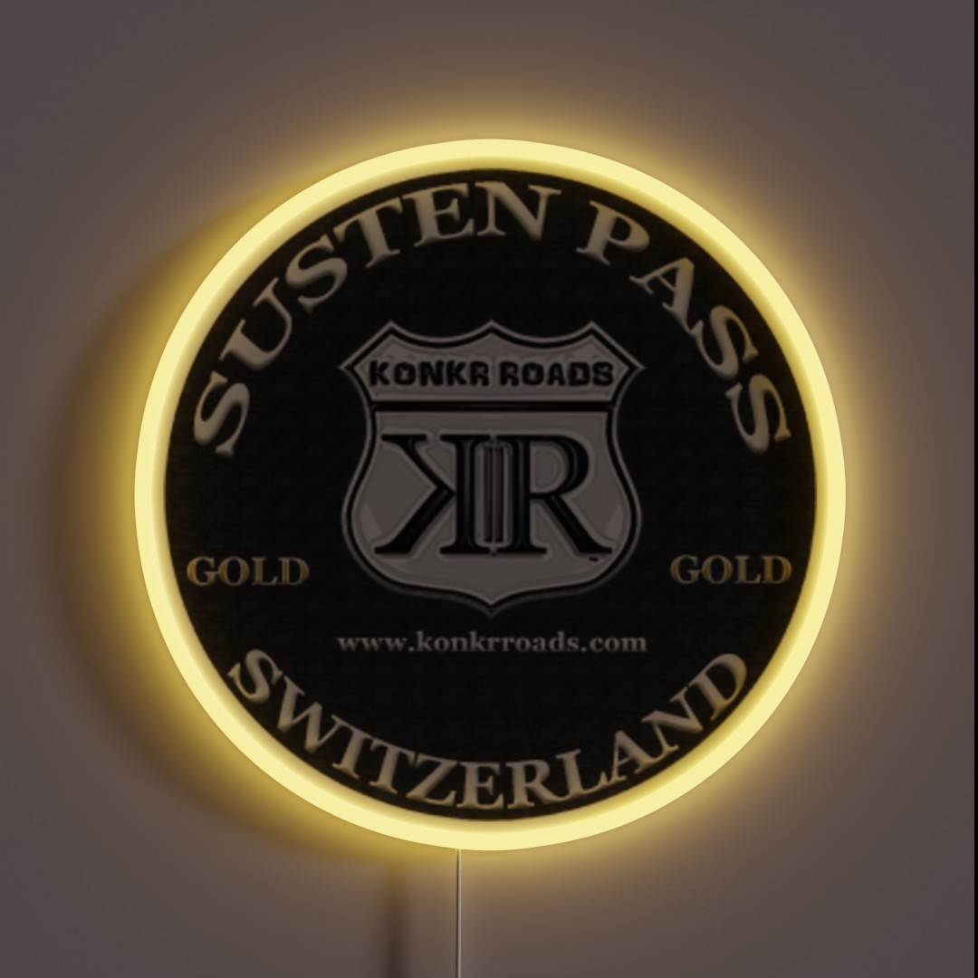 Konkr Roads Susten Pass Switzerland Tourtag RGB Neon Sign Konkr Roads Susten Pass Switzerland Tourtag RGB Neon Sign