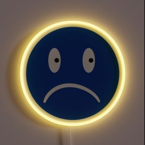 Kopie Von Unhappy Smiley Blue RGB Neon Sign
