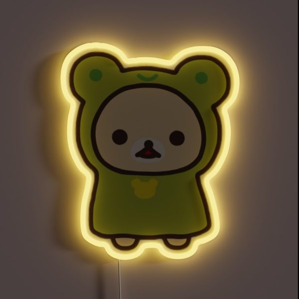 Korilakkuma Frog Costume RGB Neon Sign