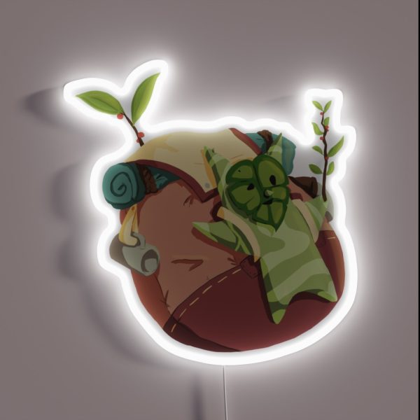 Korok With A Bag RGB Neon Sign