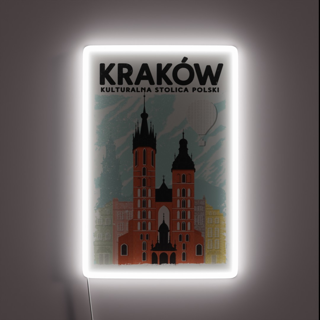 Krakow Kulturalna Stolica Polski RGB Neon Sign Krakow Kulturalna Stolica Polski RGB Neon Sign