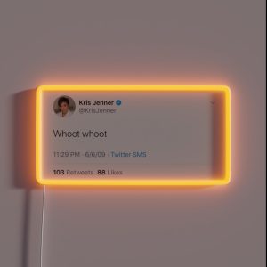 Kris Jenner Tweet RGB Neon Sign