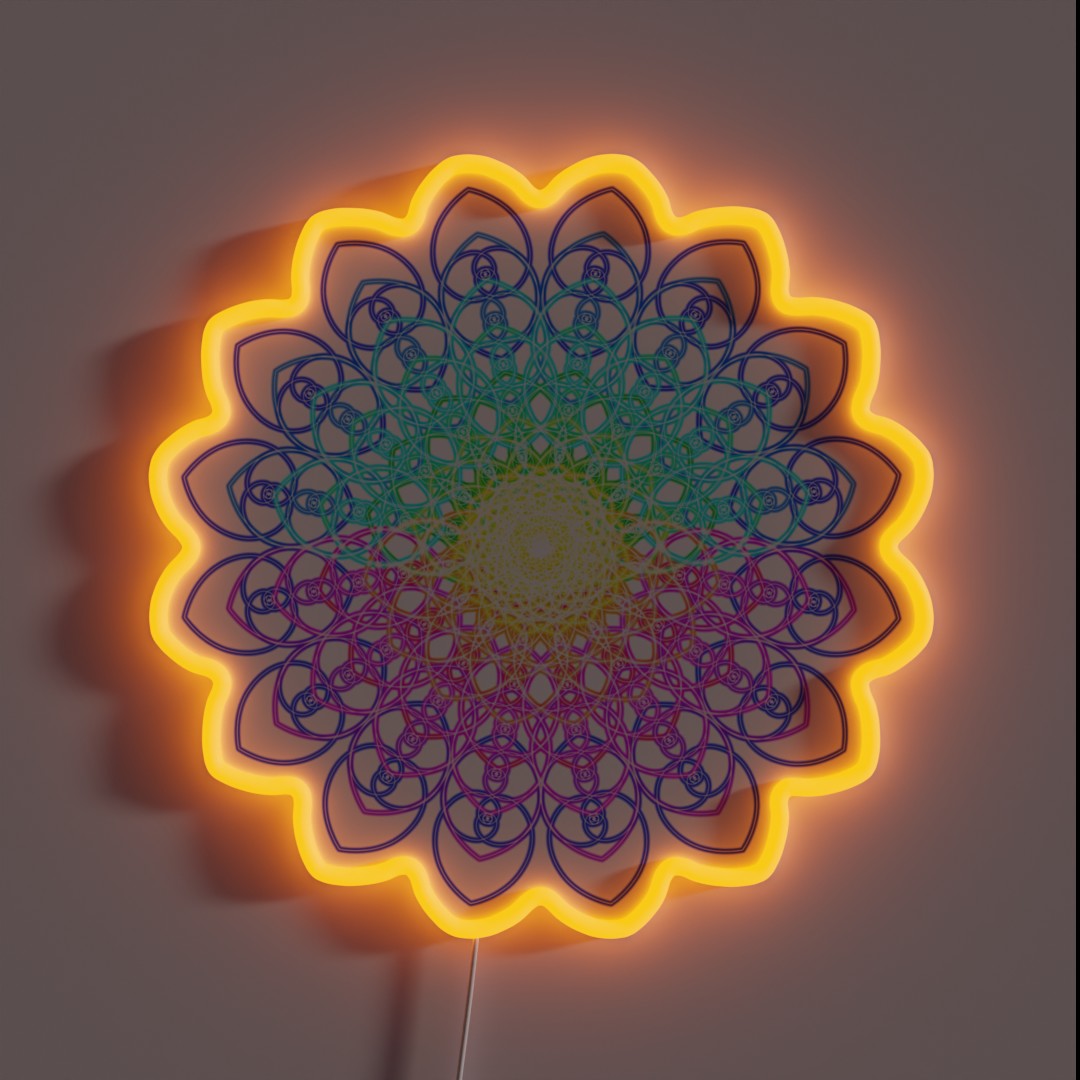 Krysthl Spiral Octave Flower RGB Neon Sign Krysthl Spiral Octave Flower RGB Neon Sign