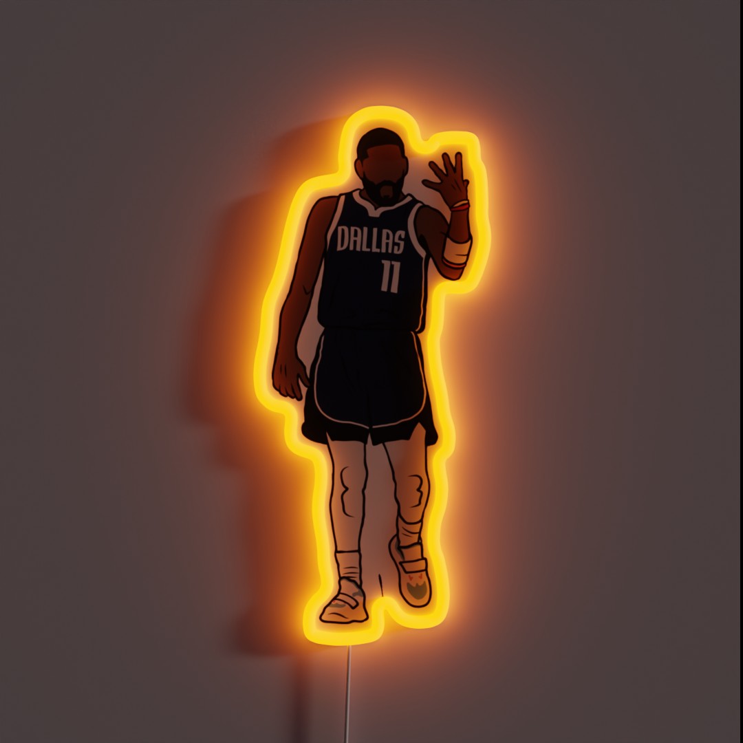 Kyrie Irving Left Hand Celebration RGB Neon Sign Kyrie Irving Left Hand Celebration RGB Neon Sign