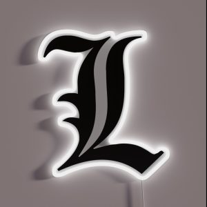 L Initial Gothic Font RGB Neon Sign