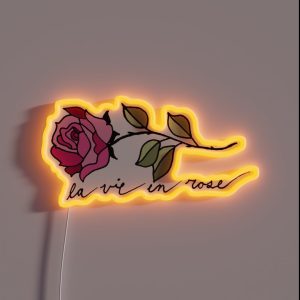 La Vie En Rose Pink RGB Neon Sign