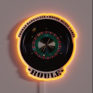 LABEL Vinyl Rolled Thomas Bangalter House Music RED MODEL LABEL Legend Of La French Touch Original HD DESIGN RGB Neon Sign