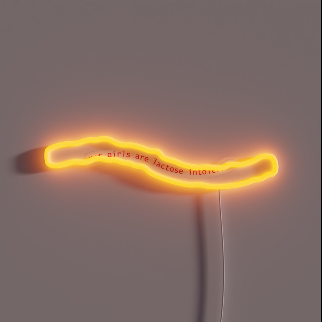 Lactose Intolerant RGB Neon Sign Lactose Intolerant RGB Neon Sign
