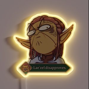 Lae Zel Disapproves RGB Neon Sign