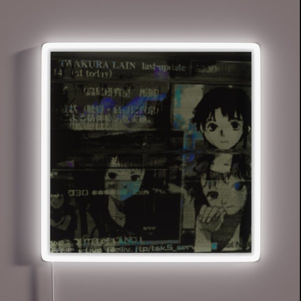 Lain Cybercore Collage RGB Neon Sign