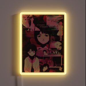 Lain Pink Cybercore Aesthetic RGB Neon Sign