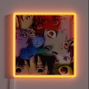 Lain S Eyes Cybercore Collage RGB Neon Sign