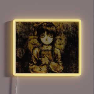 Lain Yellow Cybercore Aesthetic RGB Neon Sign