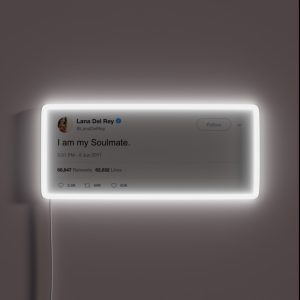 Lana Del Ray I Am My Soulmate Tweet RGB Neon Sign Lana Del Ray I Am My Soulmate Tweet RGB Neon Sign