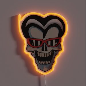 Lane Staley Skull Tattoo Design RGB Neon Sign